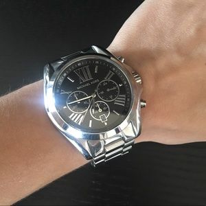 Michael Kors Silver & Black Watch